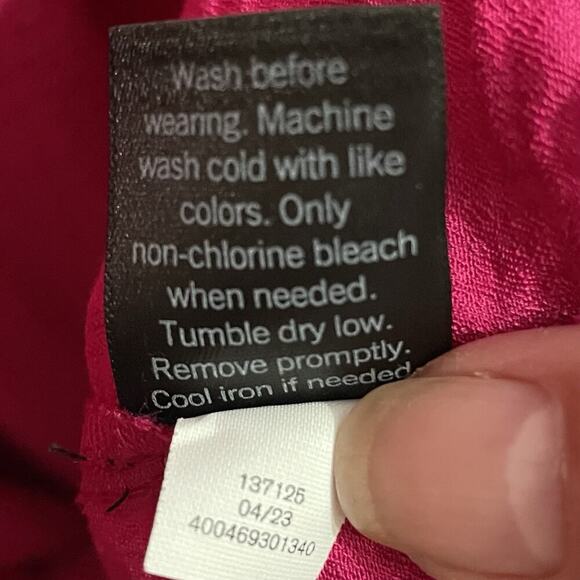 Simply Vera Wang Dress Women Large Pink Maxi Tiered Pockets Summer Cottagecore - Picture 9 of 9